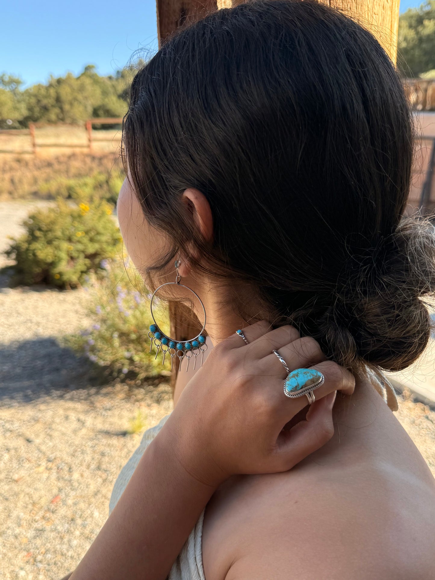 Triangle Turquoise Ring by Jake Sampson