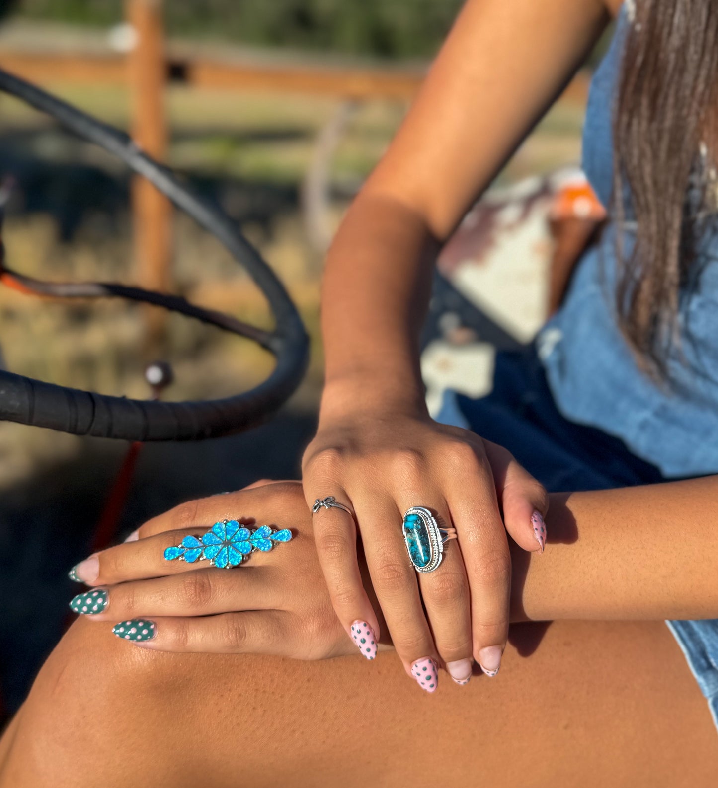 Opal Cluster Ring by Diana Shebola - size 9