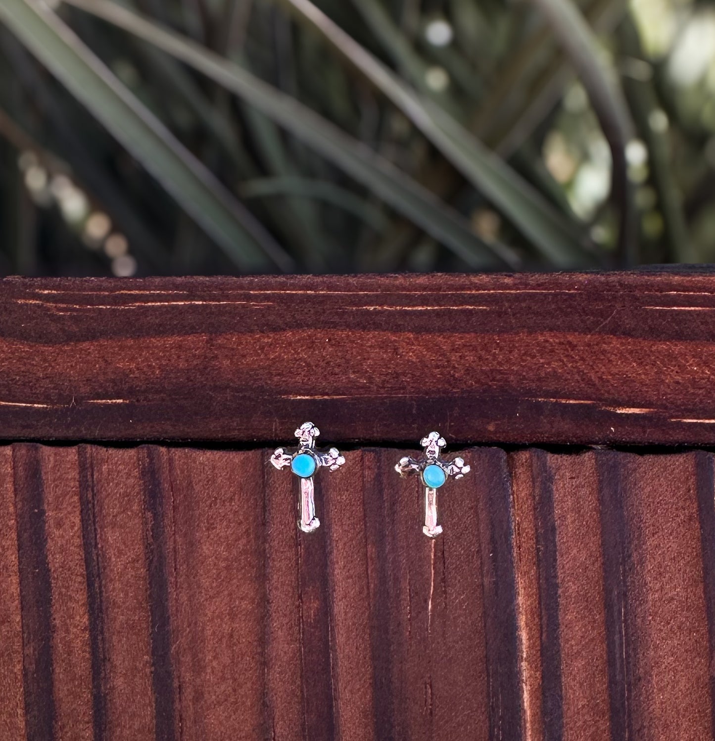 Sterling Silver Cross Stud Earrings