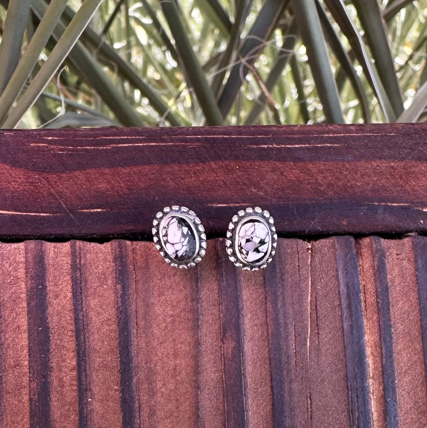 White Buffalo Stud Earrings