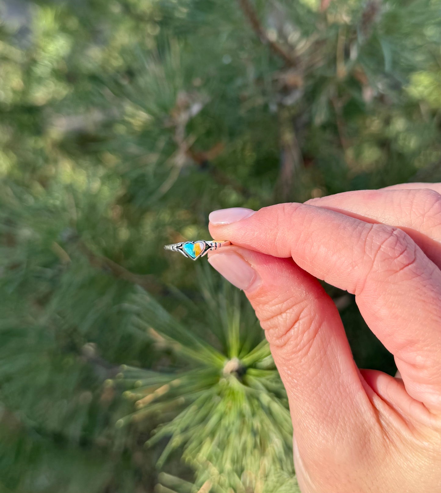 Mini Heart Stone Ring | Size 5