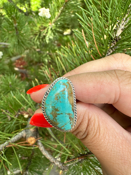 Triangle Turquoise Ring by Jake Sampson