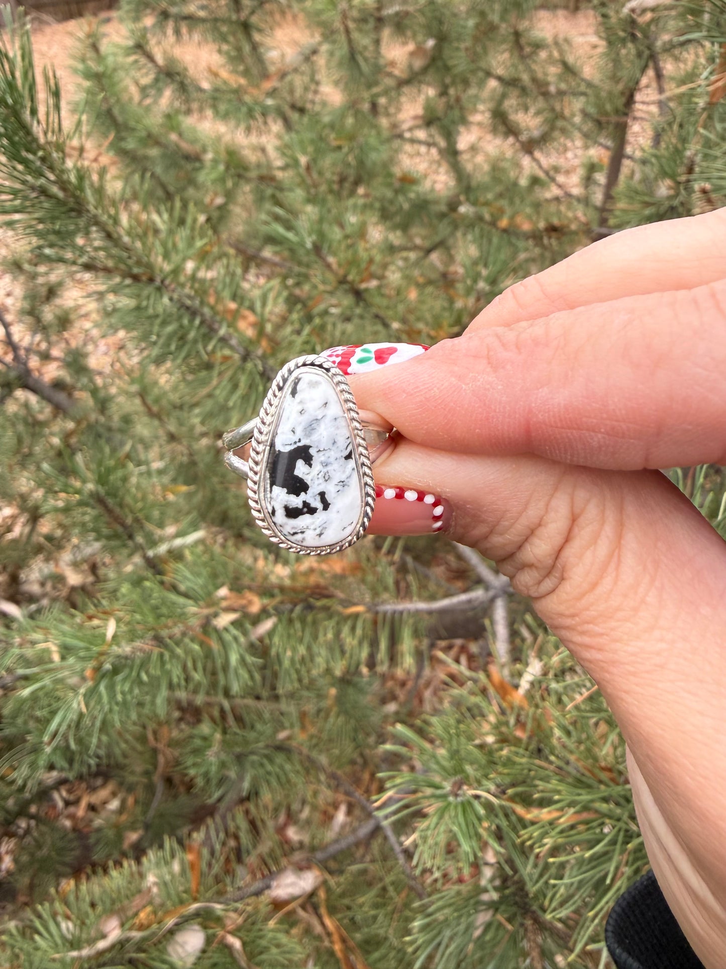 White Buffalo Ring by Burt Francisco (Size 8)