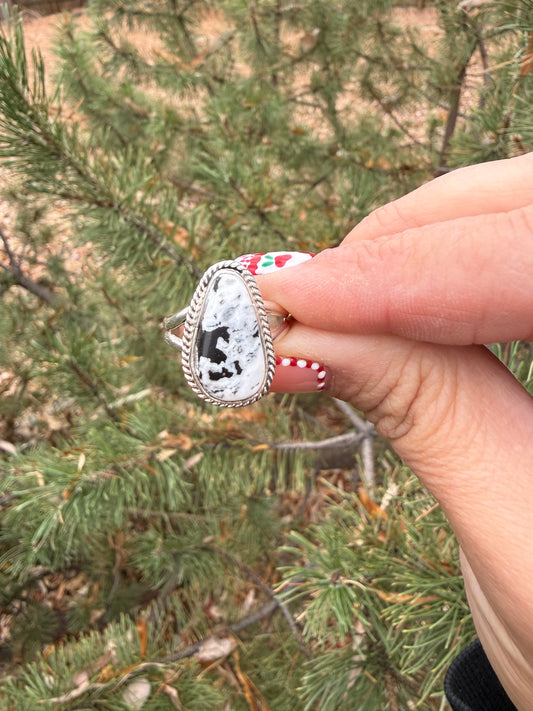 White Buffalo Ring by Burt Francisco (Size 8)