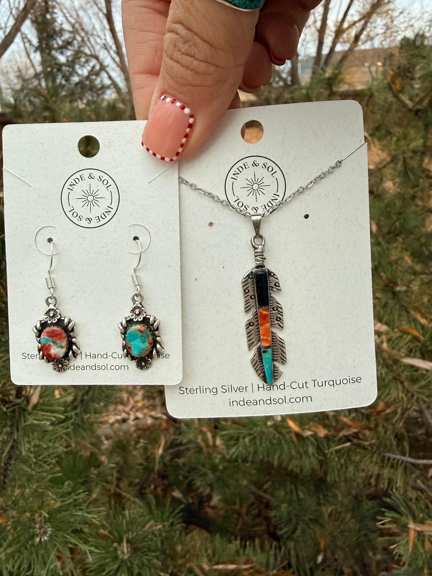 Mojave Blend Sterling Silver Dangle Earrings