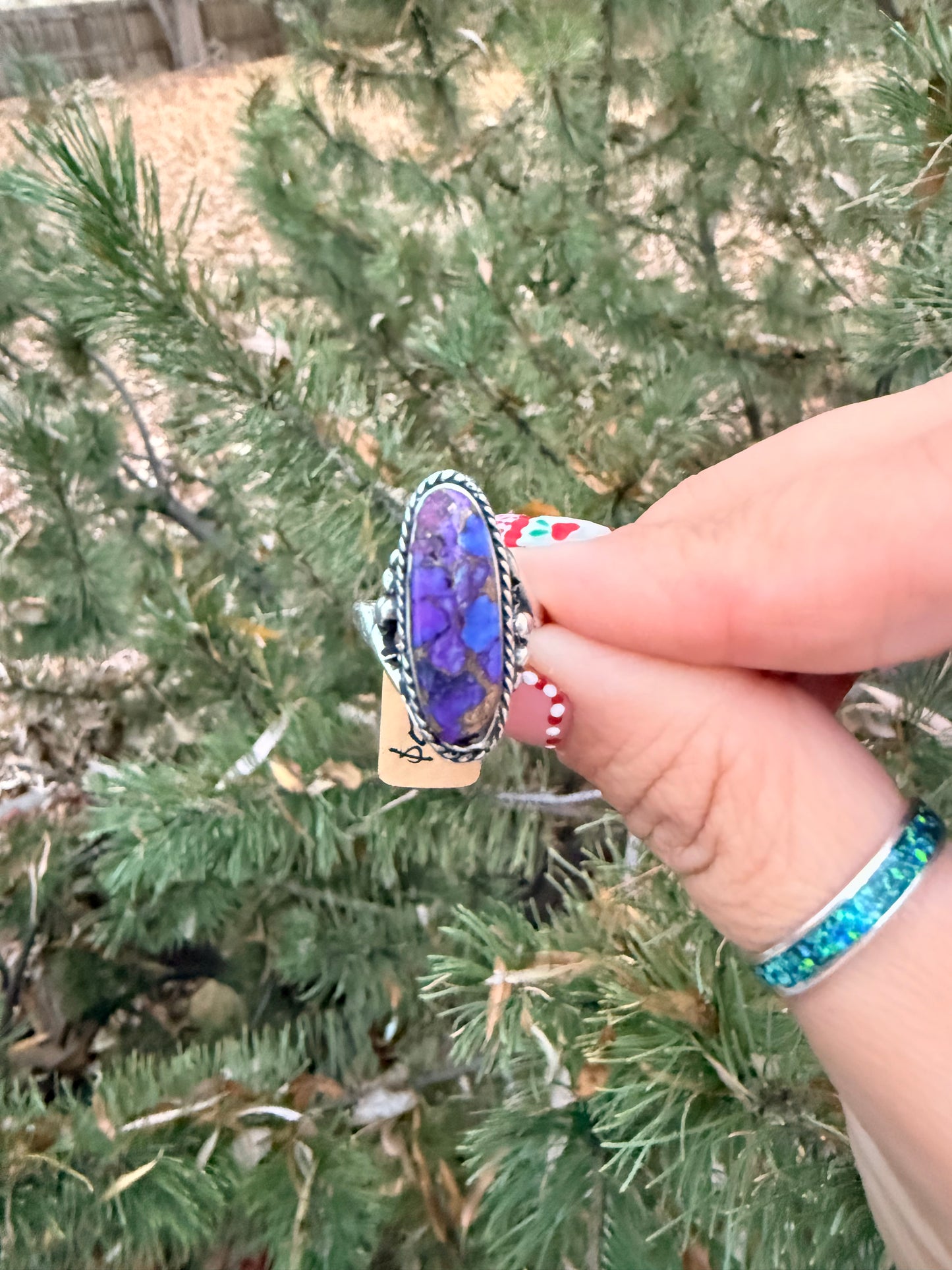 Purple Mojave Sterling Silver Ring – Size 6