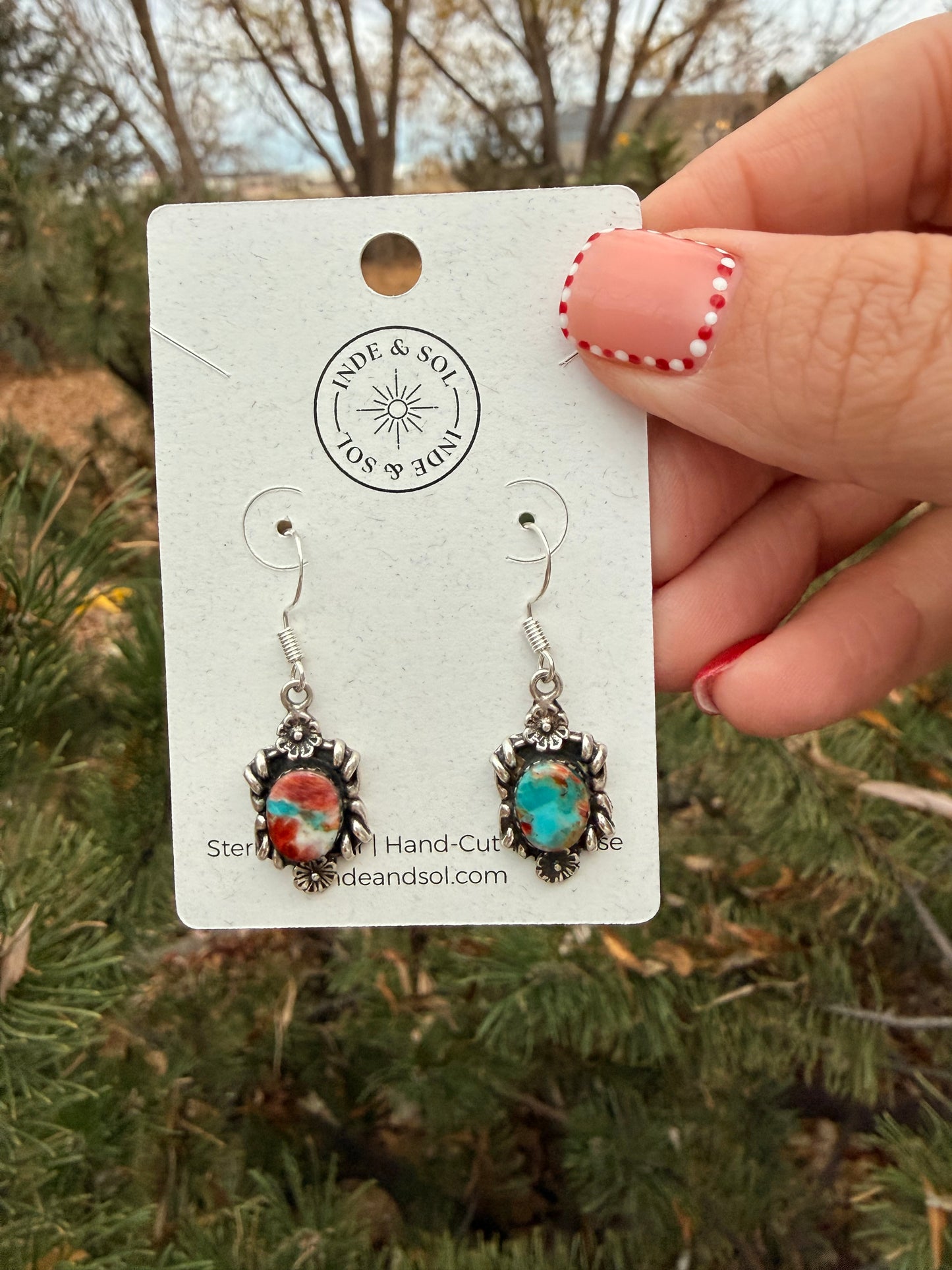 Mojave Blend Sterling Silver Dangle Earrings