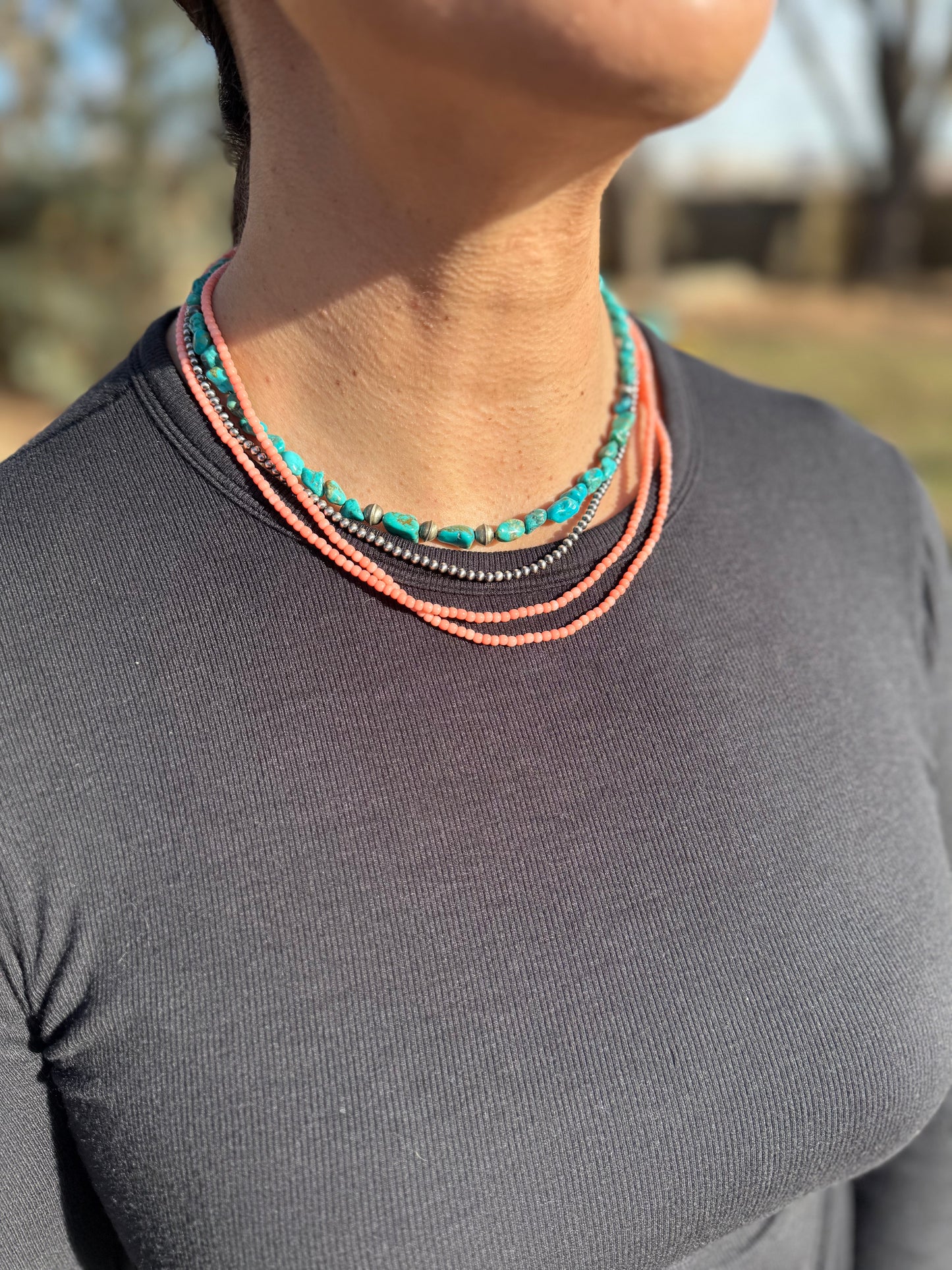 Pink Conch Beaded Necklace