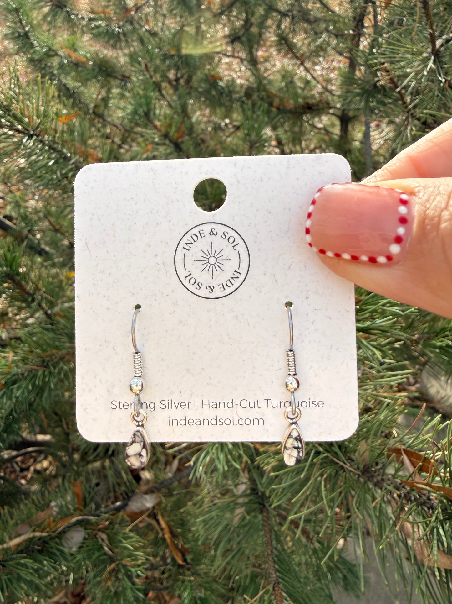 White Buffalo Mini Drop Earrings