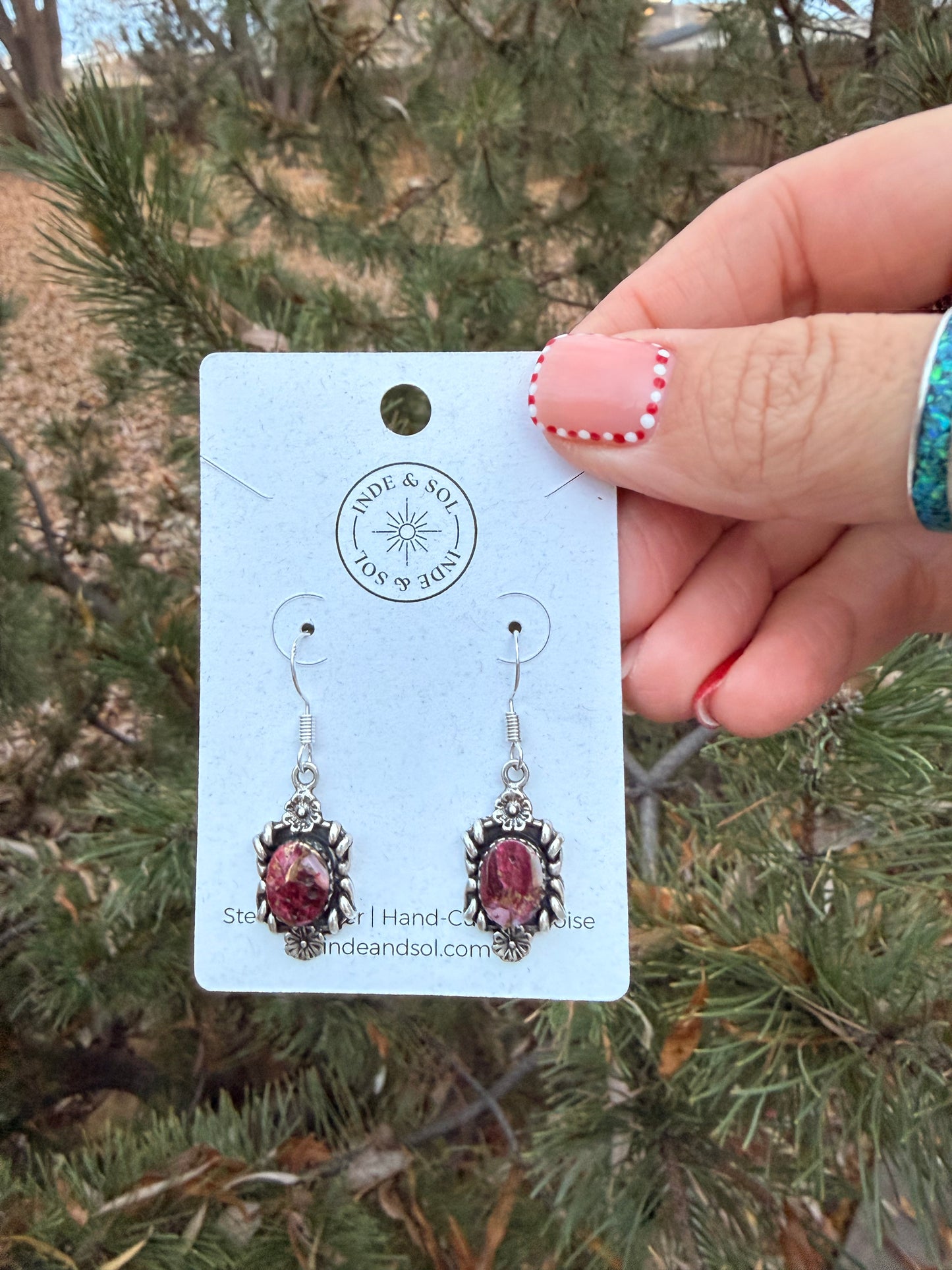 Mojave Blend Sterling Silver Dangle Earrings