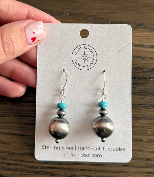 Navajo Pearl Dangle Earrings