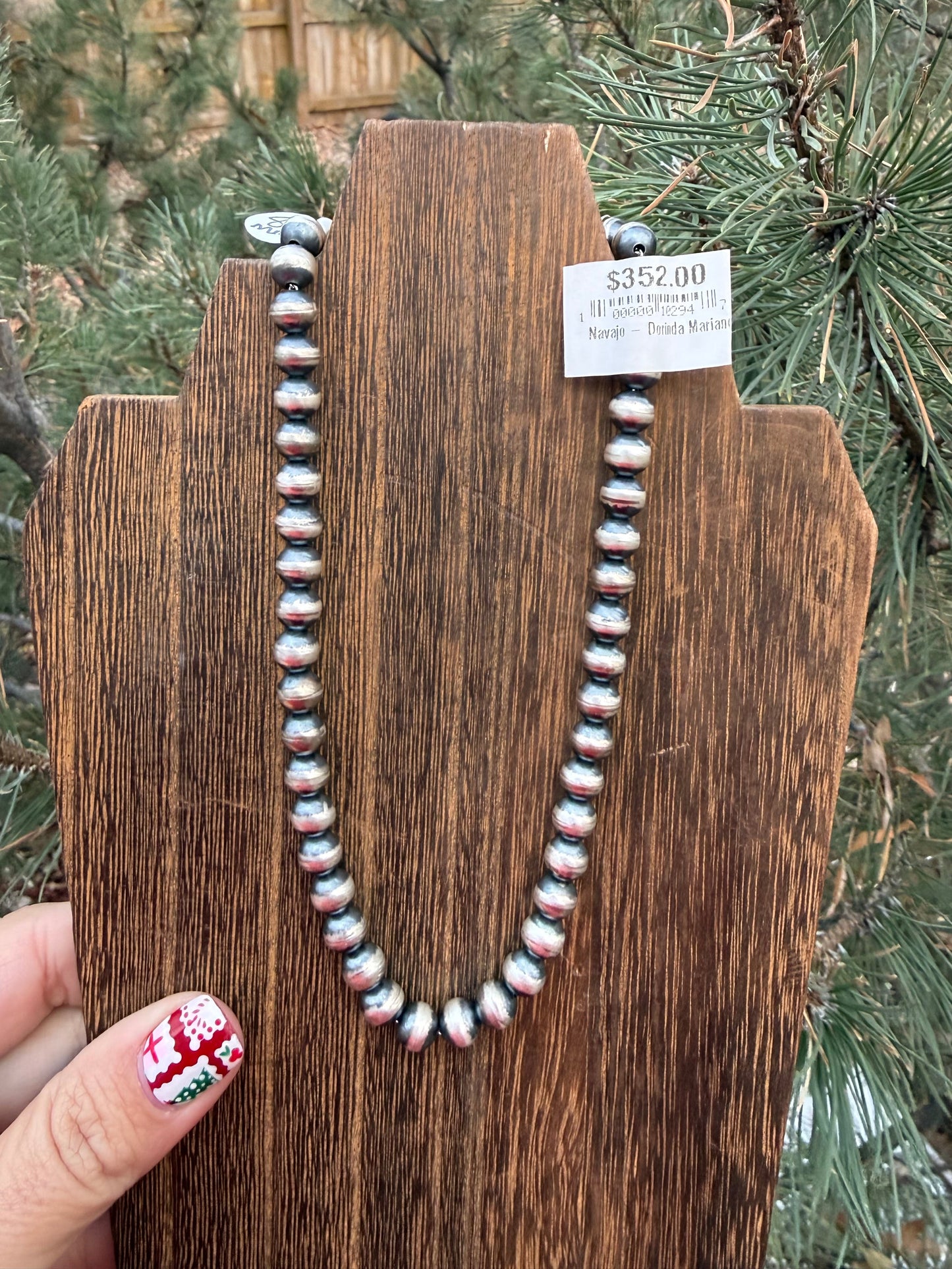 14” Navajo Pearl Necklace | 8mm | Dorinda Mariano