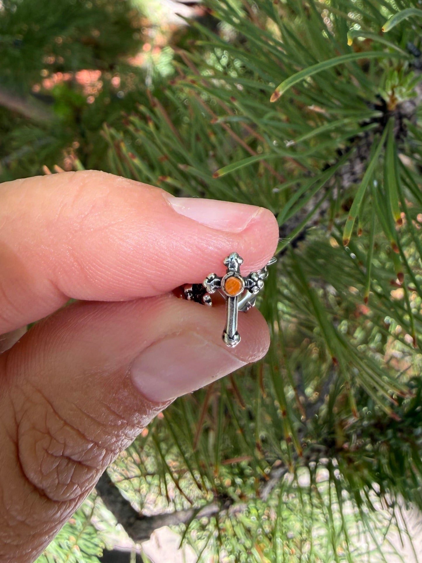 Sterling Silver Cross Stud Earrings