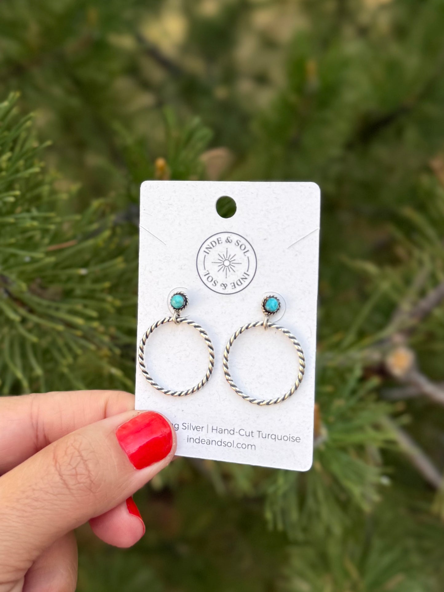 Turquoise Hoop Earrings