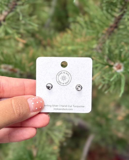 Sterling Silver White Buffalo Studs