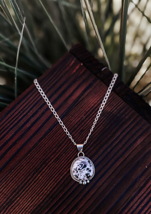 White Buffalo Pendant Necklace