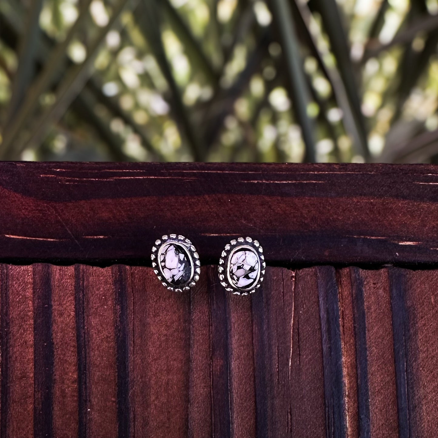 White Buffalo Stud Earrings