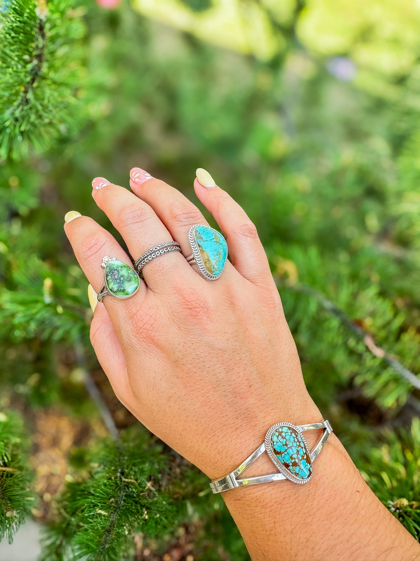 Turquoise with Brown Matrix Bracelet