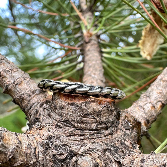Sterling Silver Mini Braided Stack Ring